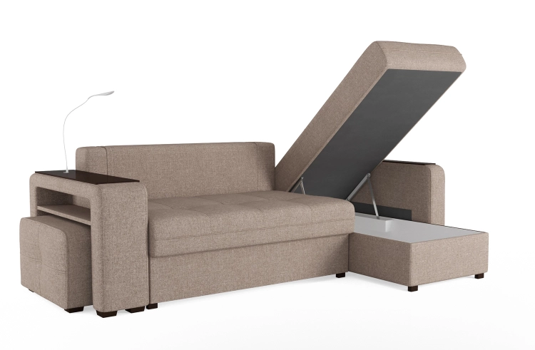 Диван-кровать угловой "SMART 4" Б4-2т-1пф-Б3